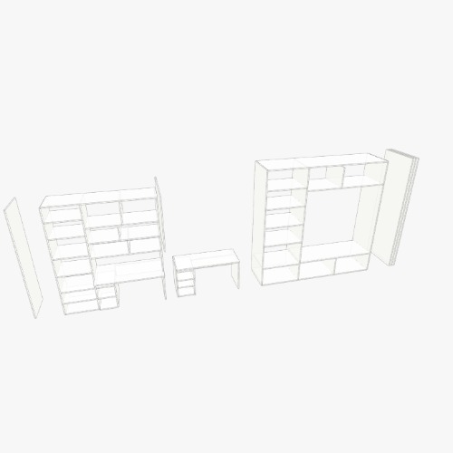 письменный стол Бесплатные 3D-проекты мебели и чертежи от сообщества Flatma