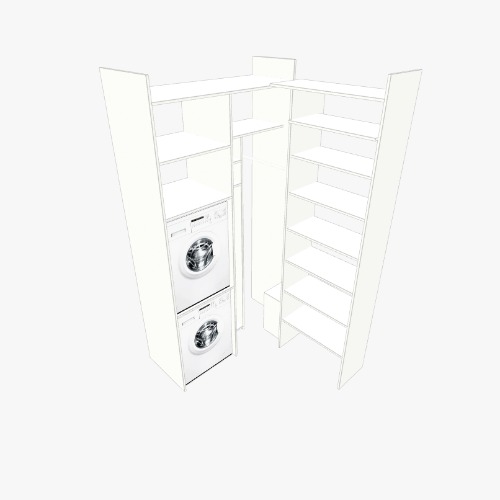 постирочная Бесплатные 3D-проекты мебели и чертежи от сообщества Flatma