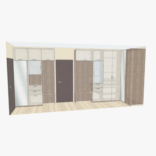 Прихожая Бесплатные 3D-проекты мебели и чертежи от сообщества Flatma