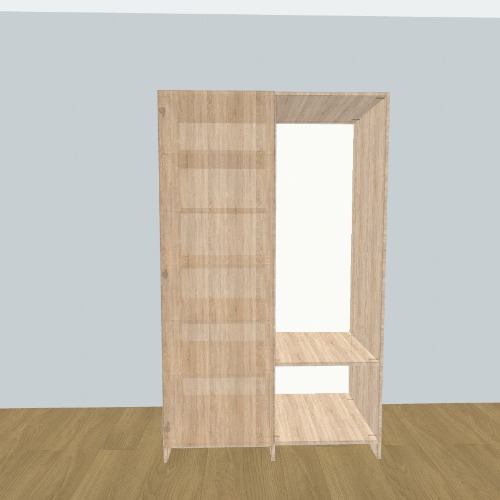 шкаф Бесплатные 3D-проекты мебели и чертежи от сообщества Flatma