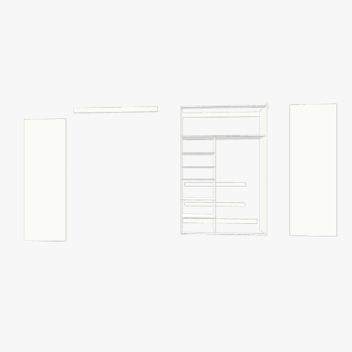 шкаф 1700х2600 Бесплатные 3D-проекты мебели и чертежи от сообщества Flatma