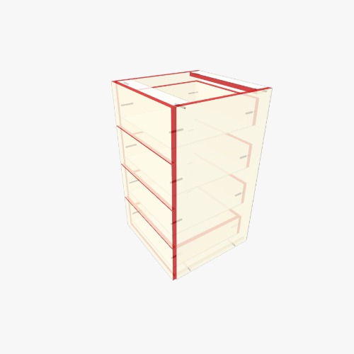 Шкаф с ящиками (16мм) Бесплатные 3D-проекты мебели и чертежи от сообщества Flatma