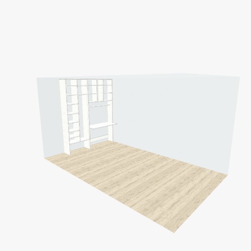 Шкаф со встроенным столом Бесплатные 3D-проекты мебели и чертежи от сообщества Flatma