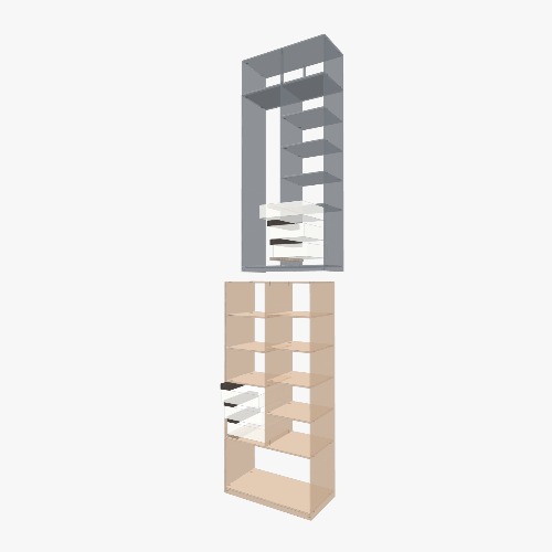 шкаф в кабинет Бесплатные 3D-проекты мебели и чертежи от сообщества Flatma