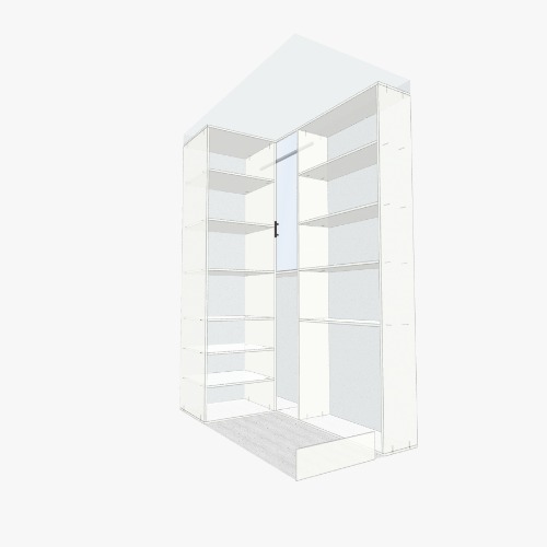шкаф в кладовую Бесплатные 3D-проекты мебели и чертежи от сообщества Flatma