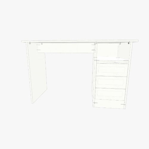 Стол с 3 полками с двух сторон Бесплатные 3D-проекты мебели и чертежи от сообщества Flatma