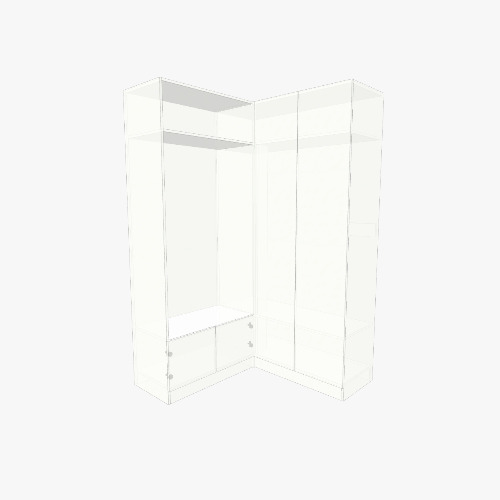 Угловая прихожая Бесплатные 3D-проекты мебели и чертежи от сообщества Flatma